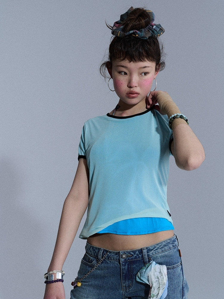 Achihara_Colorblock_Double_Layer_Mesh_Asymmetrical_Slim_Women&
