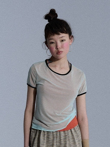Achihara_Colorblock_Double_Layer_Mesh_Asymmetrical_Slim_Women&