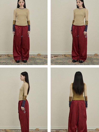 Update Achihara Colorful Banana Wide Leg Trousers