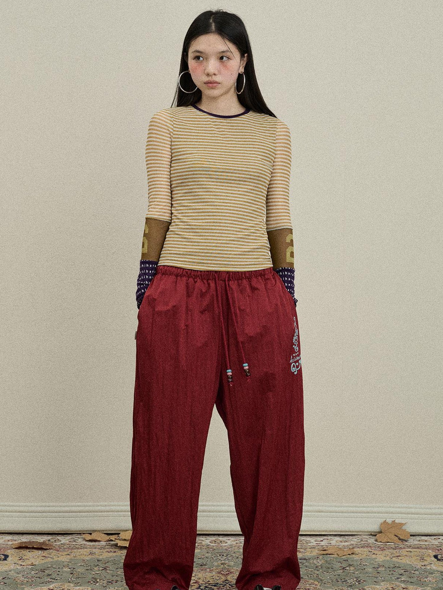 Update Achihara Colorful Banana Wide Leg Trousers