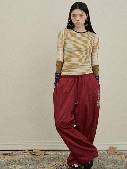 Update Achihara Colorful Banana Wide Leg Trousers