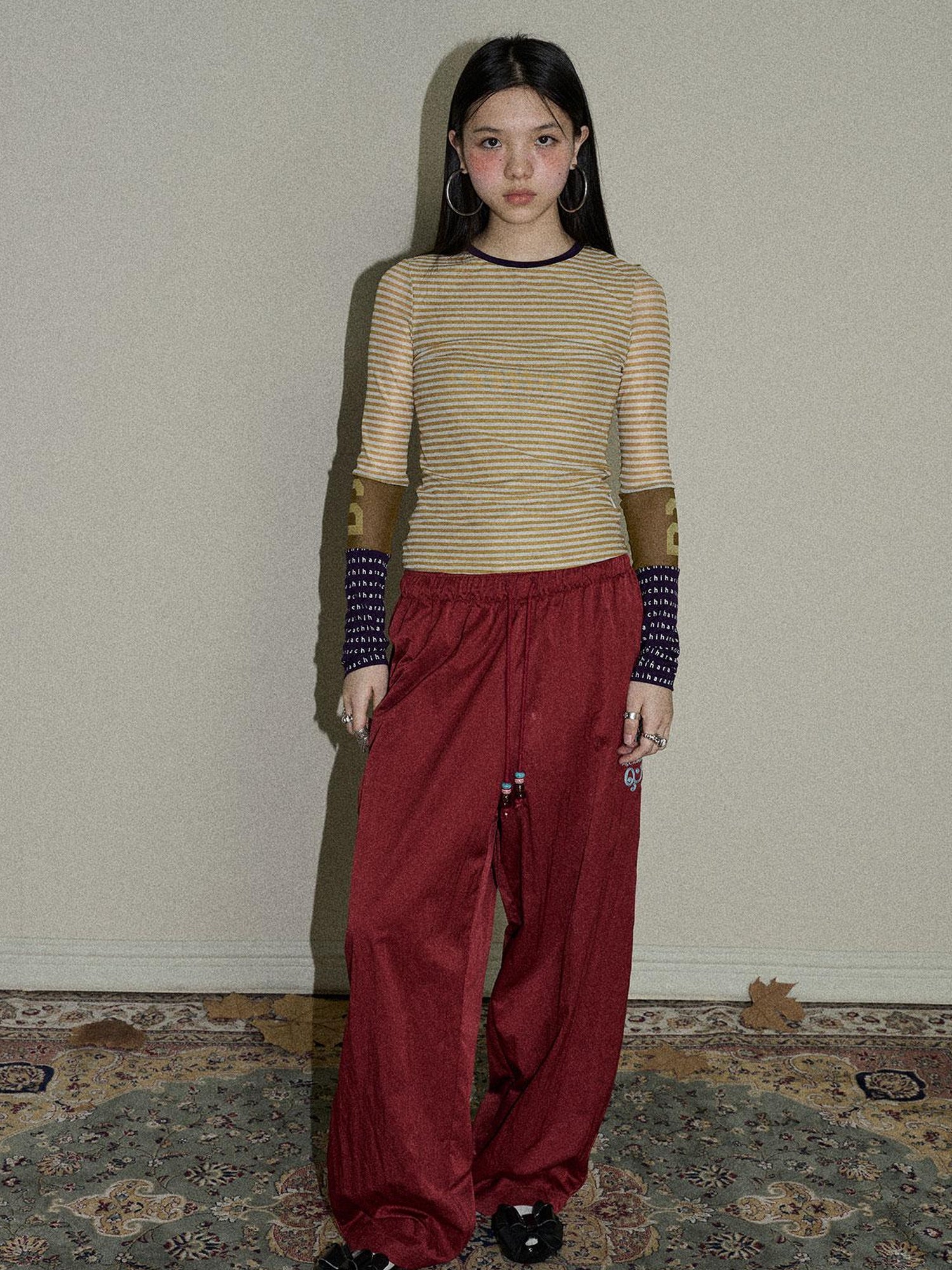 Update Achihara Colorful Banana Wide Leg Trousers