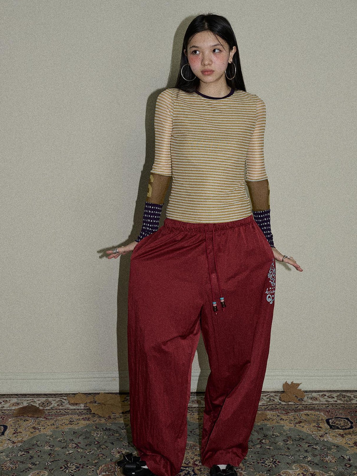 Update Achihara Colorful Banana Wide Leg Trousers