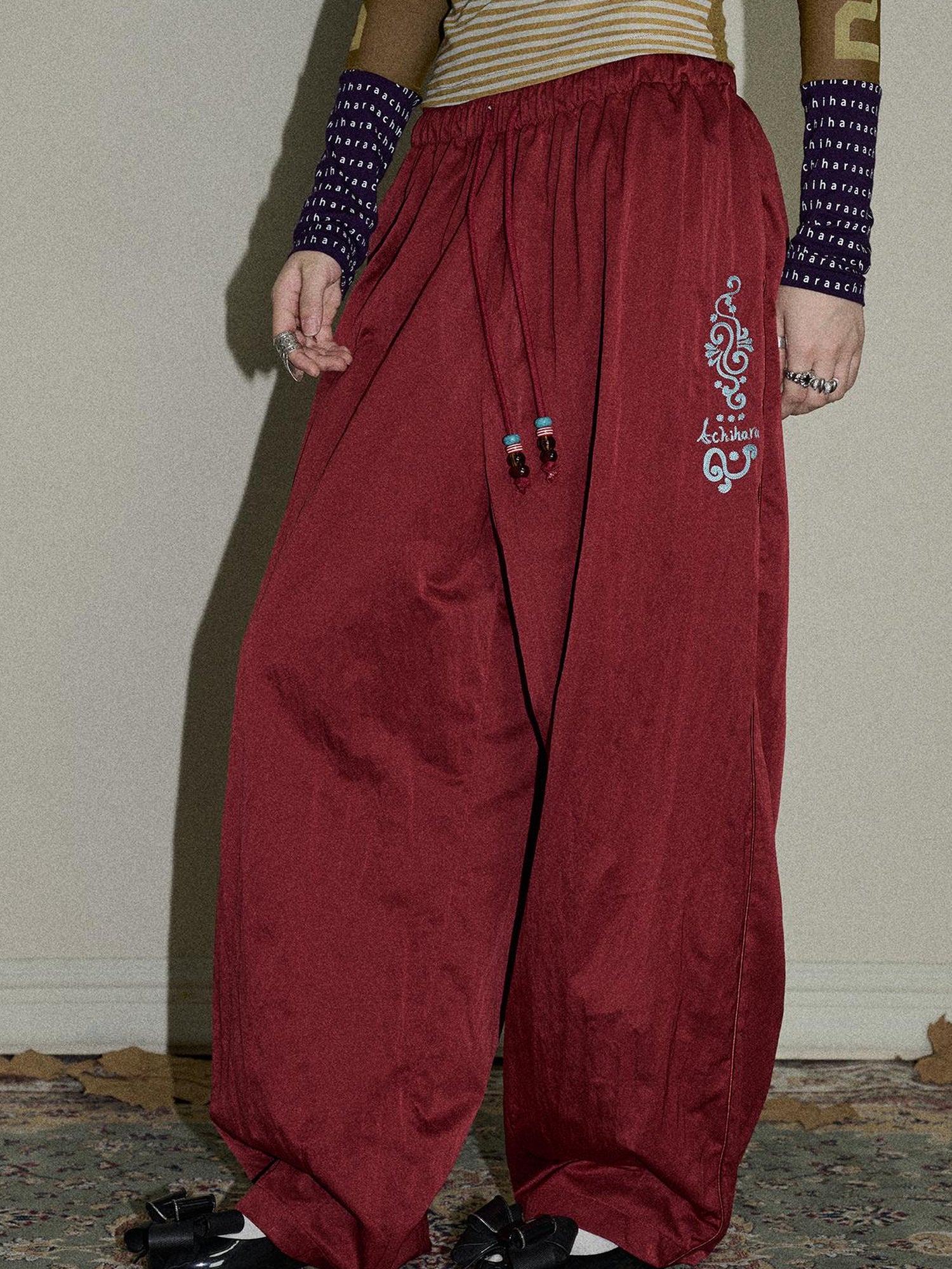 Update Achihara Colorful Banana Wide Leg Trousers