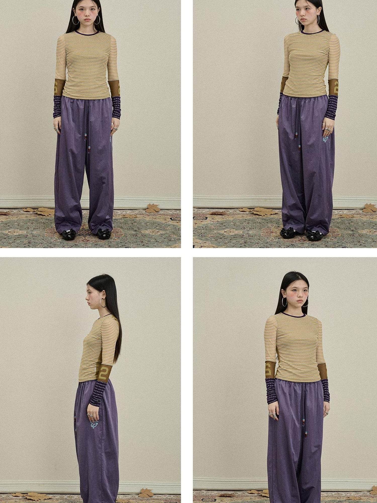 Update Achihara Colorful Banana Wide Leg Trousers