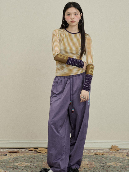 Update Achihara Colorful Banana Wide Leg Trousers