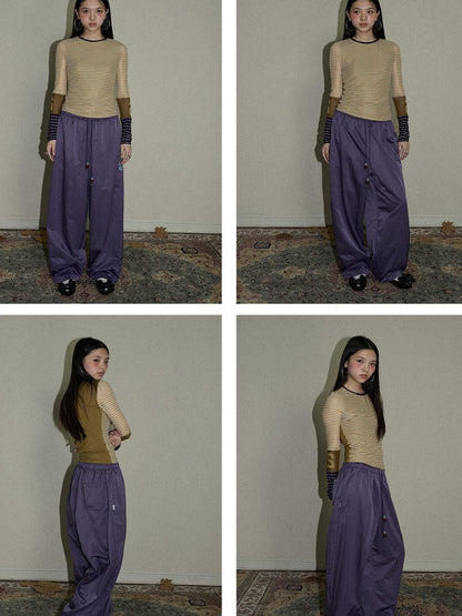 Update Achihara Colorful Banana Wide Leg Trousers