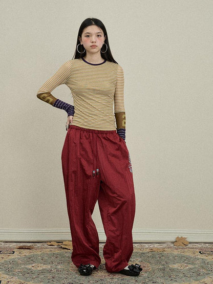 Update Achihara Colorful Banana Wide Leg Trousers