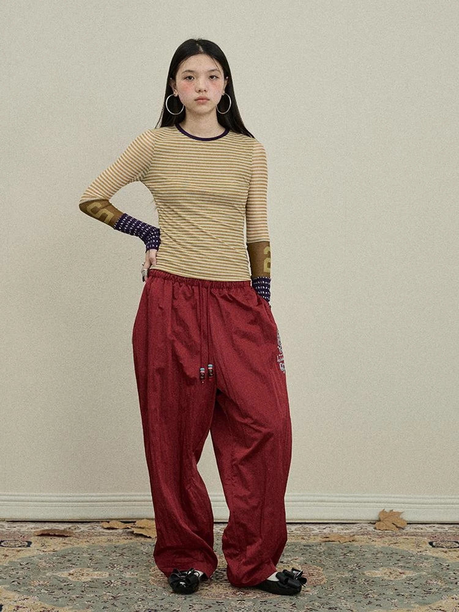 Colorful Banana Wide Leg Trousers