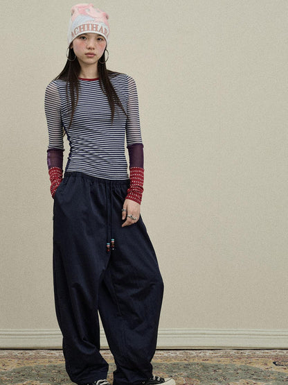 Update Achihara Colorful Banana Wide Leg Trousers