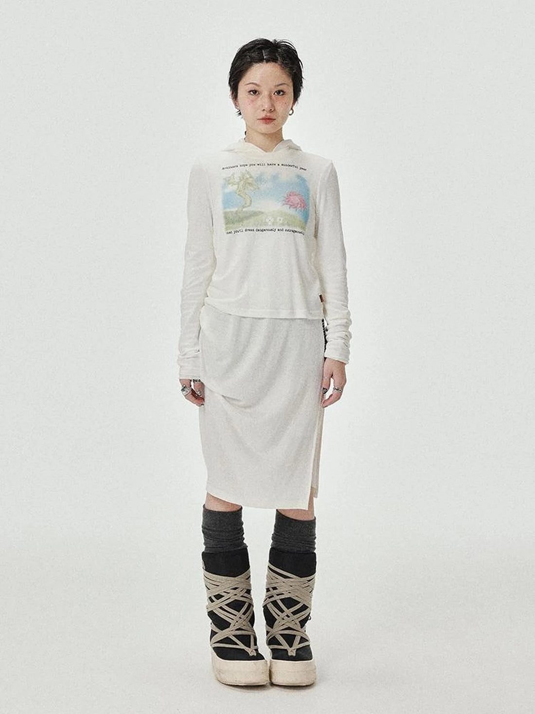 Combustible Ice Mesh Hoodie With Dragon Print