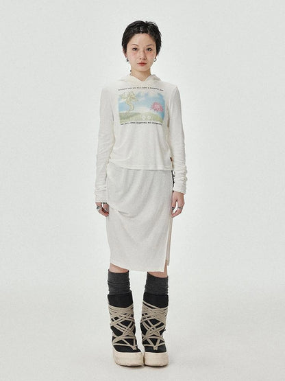Combustible Ice Mesh Hoodie With Dragon Print