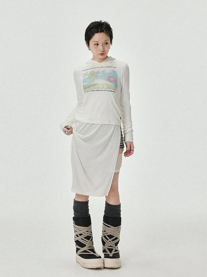 Combustible Ice Mesh Hoodie With Dragon Print