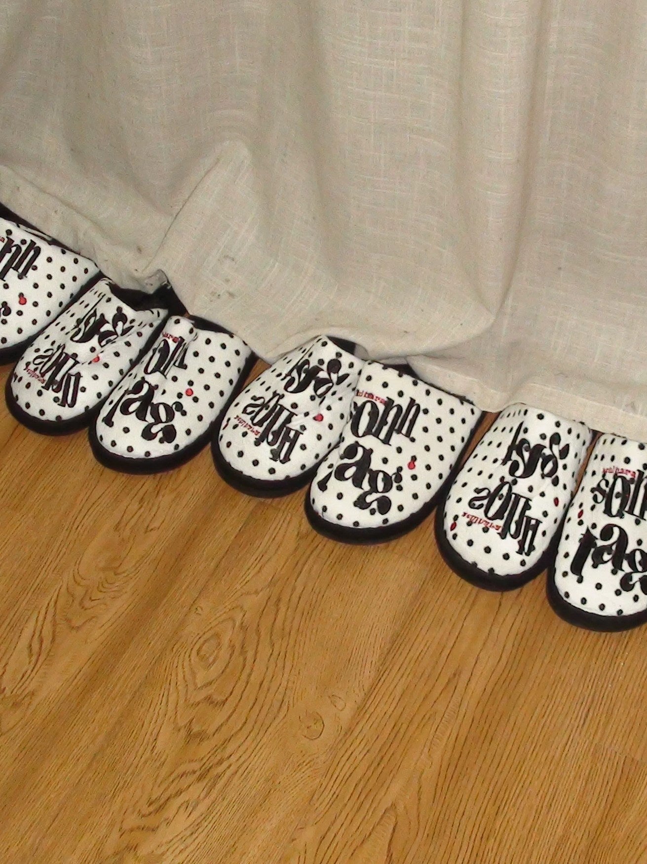 Achihara Comfortable Cotton Canvas Polka Dot Colorblock Flat Casual Women Shoes