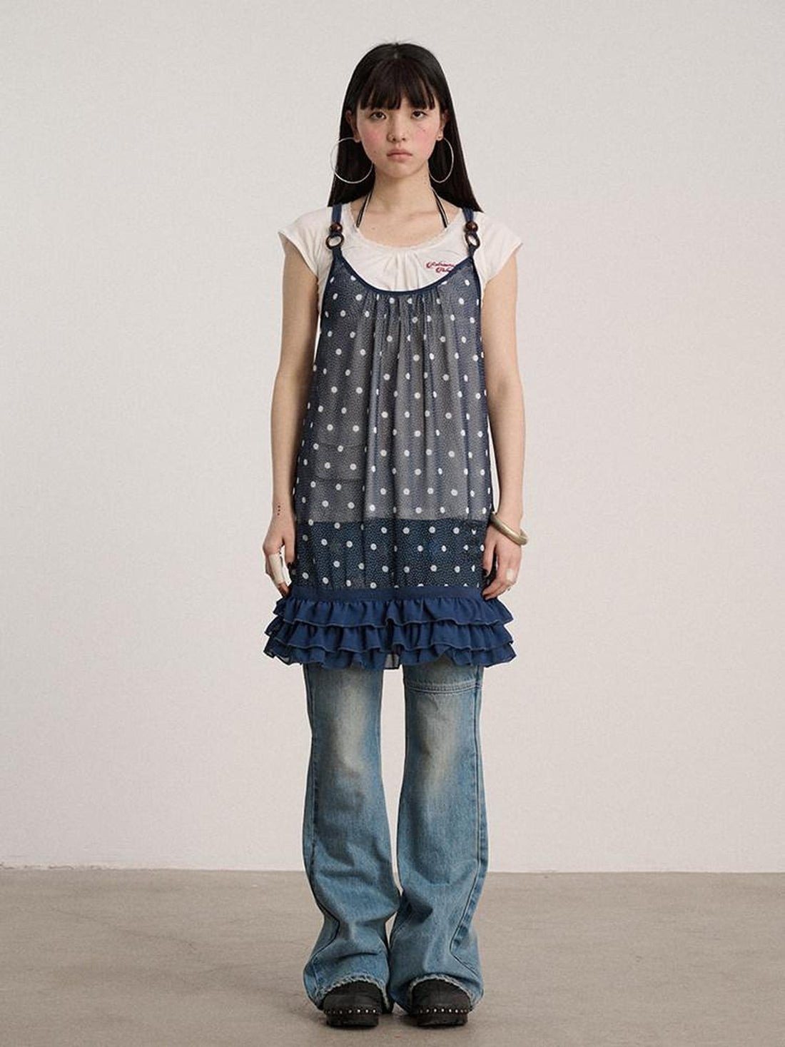 Achihara Commuter Polyester A Line Sleeveless Round Neck Women Casual Mini Dresses