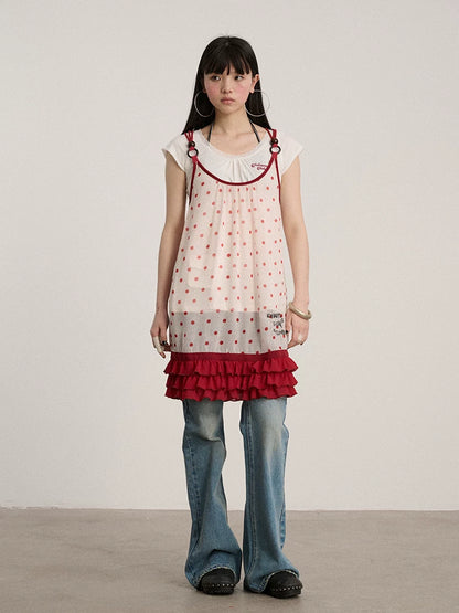 Achihara Commuter Polyester A Line Sleeveless Round Neck Women Casual Mini Dresses-2