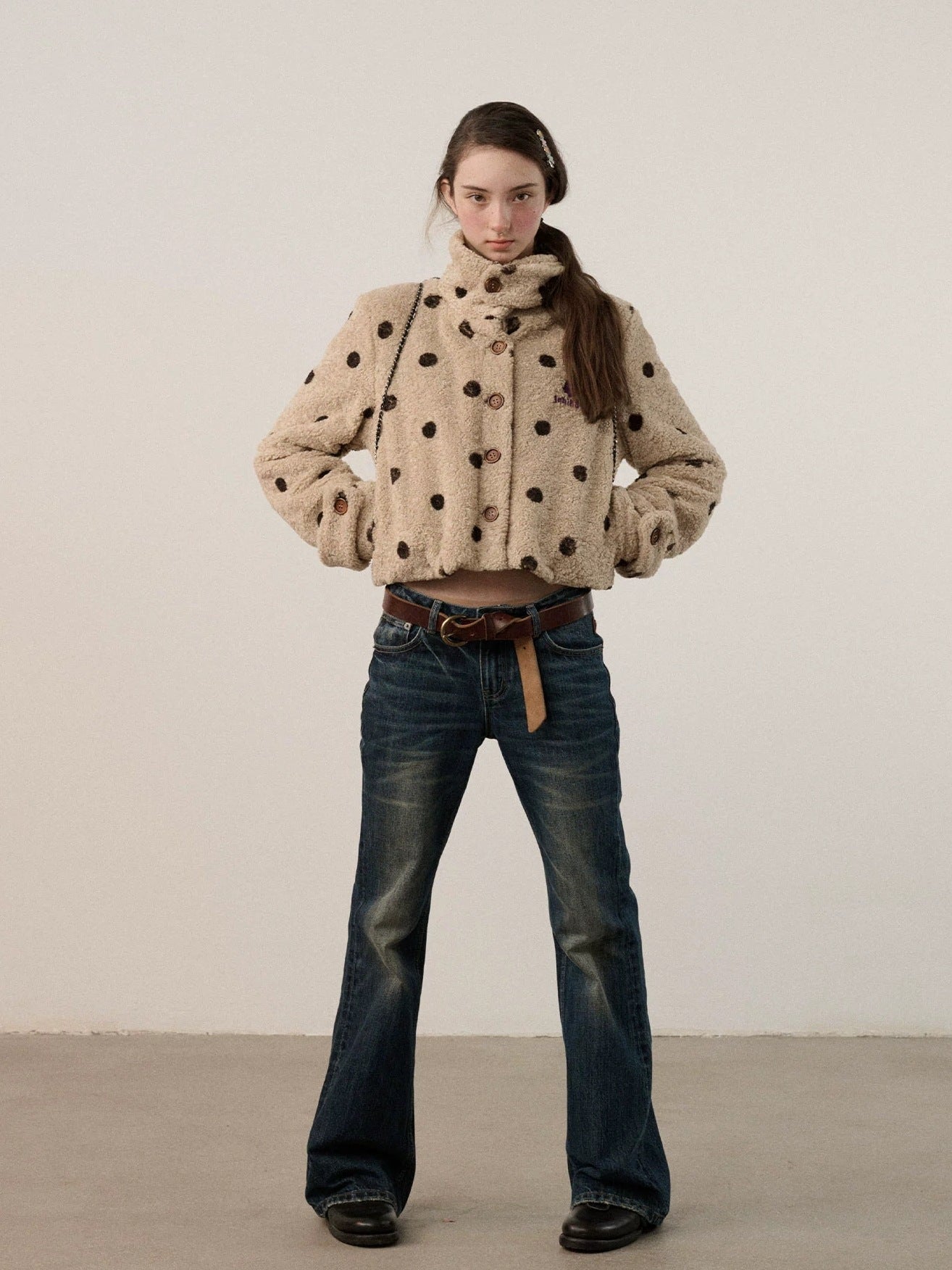 Achihara Cotton Low Rise Straight Leg Commuter Work No Stretch Washed Blue Women Jeans