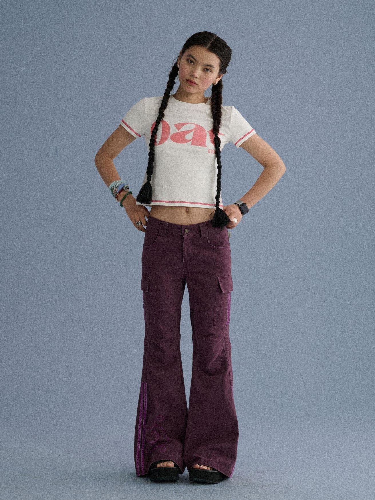 Achihara Cotton Short Sleeve Straight Fit Office Round Neck Women Printed Crop Tops
