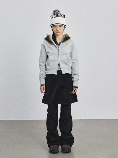 Achihara Cozy Fluffy Cropped Sweatshirt-1