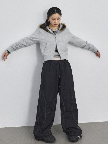 Achihara Cozy Fluffy Cropped Sweatshirt
