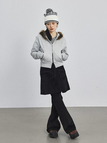 Achihara Cozy Fluffy Cropped Sweatshirt-2