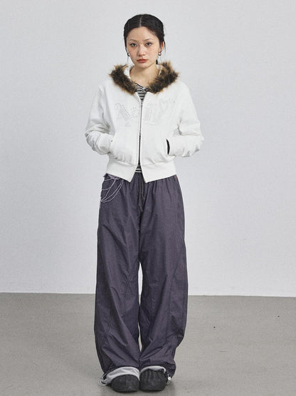 Achihara Cozy Fluffy Cropped Sweatshirt