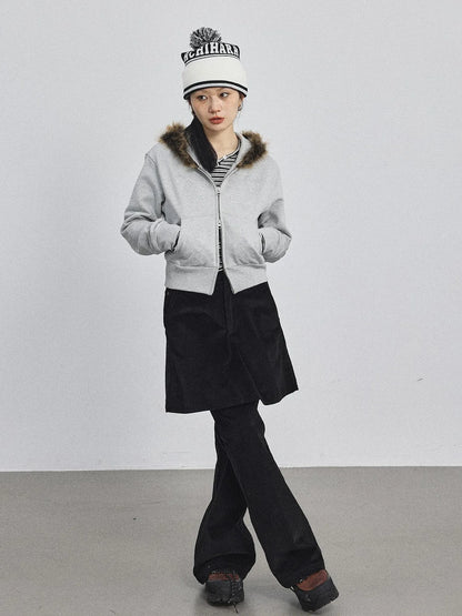 Cozy Fluffy Cropped Sweatshirt