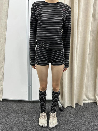 Crab Seal Rose High Waist Breton Leggings