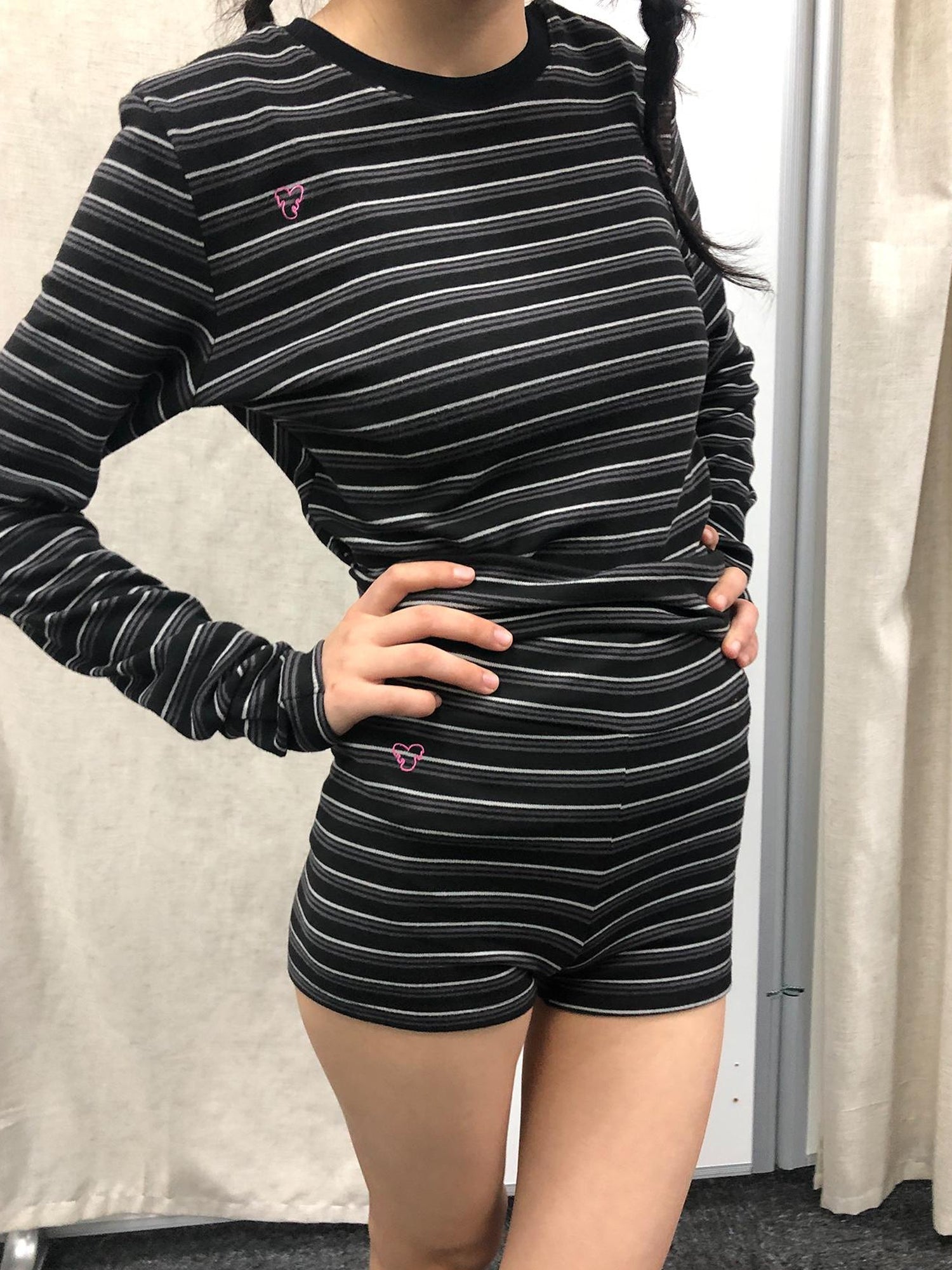 Achihara Crab Seal Rose High Waist Breton Leggings