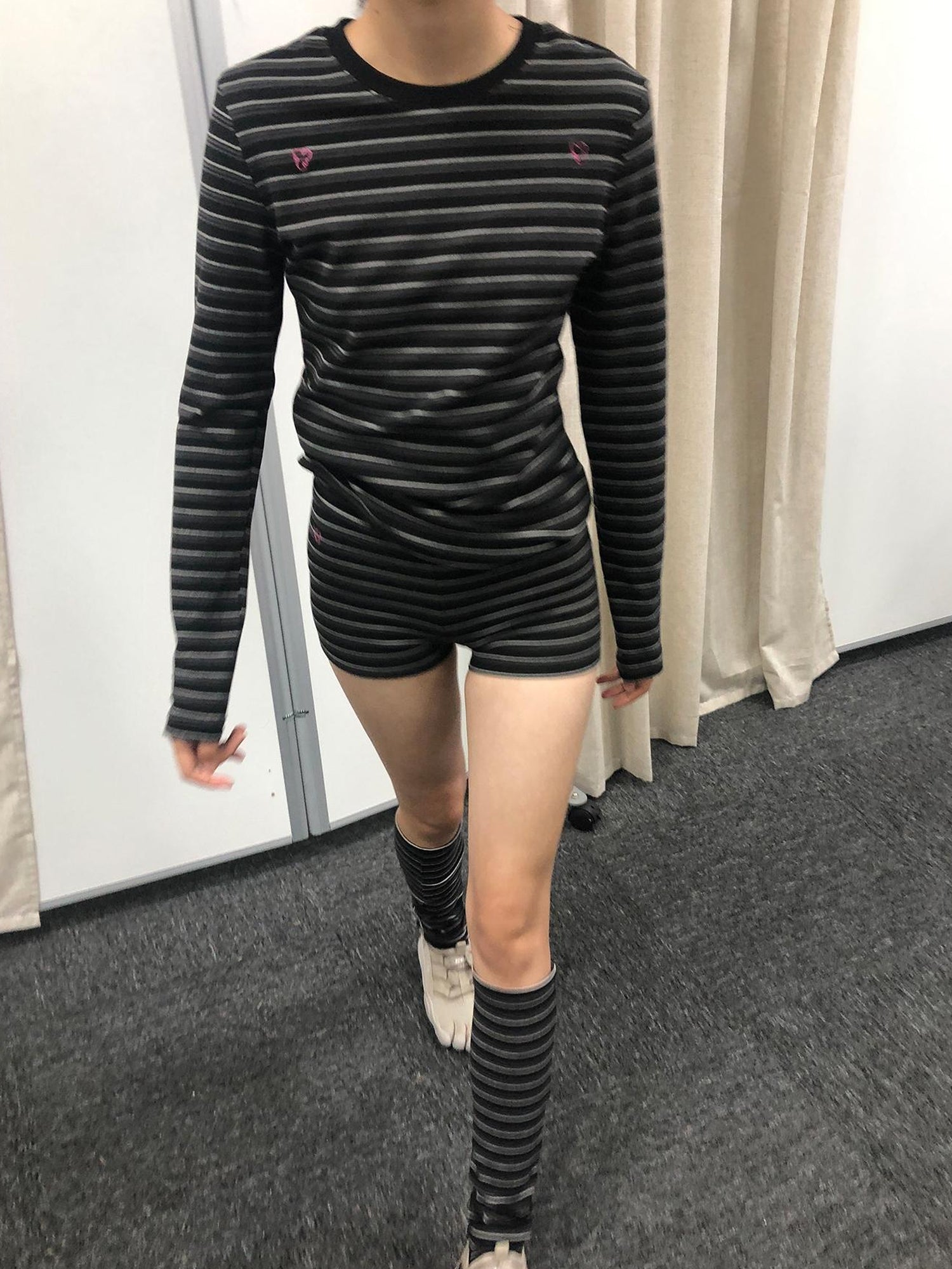 Achihara Crab Seal Rose High Waist Breton Leggings
