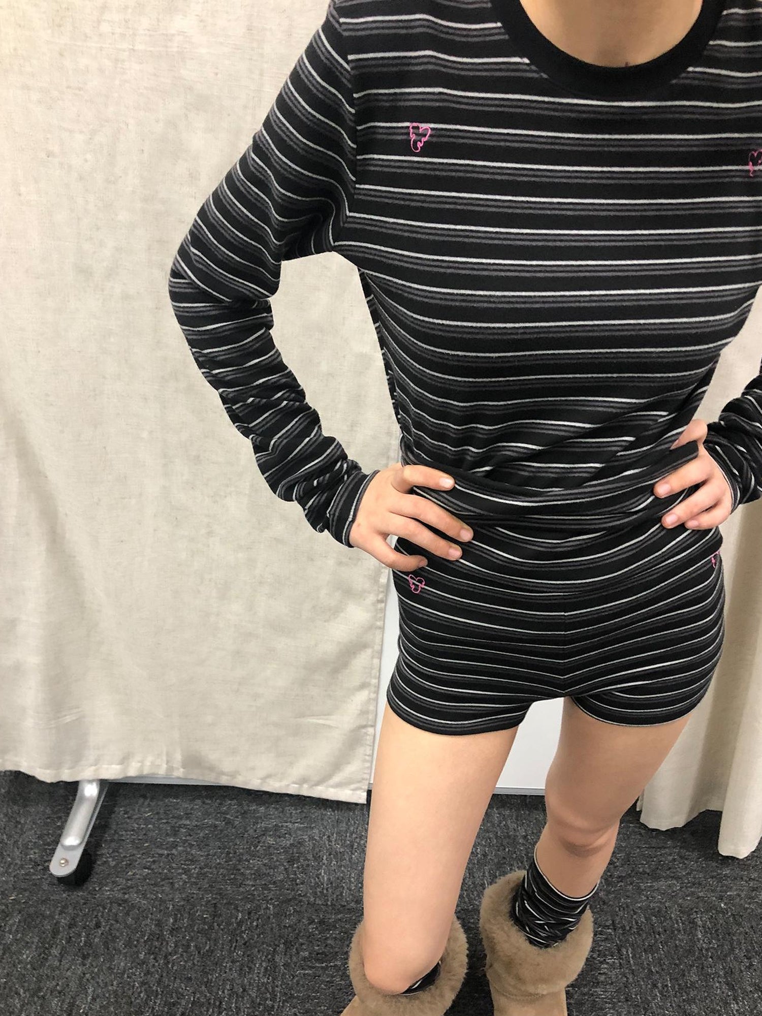 Achihara Crab Seal Rose High Waist Breton Leggings