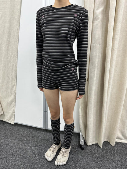 Achihara Crab Seal Rose High Waist Breton Leggings