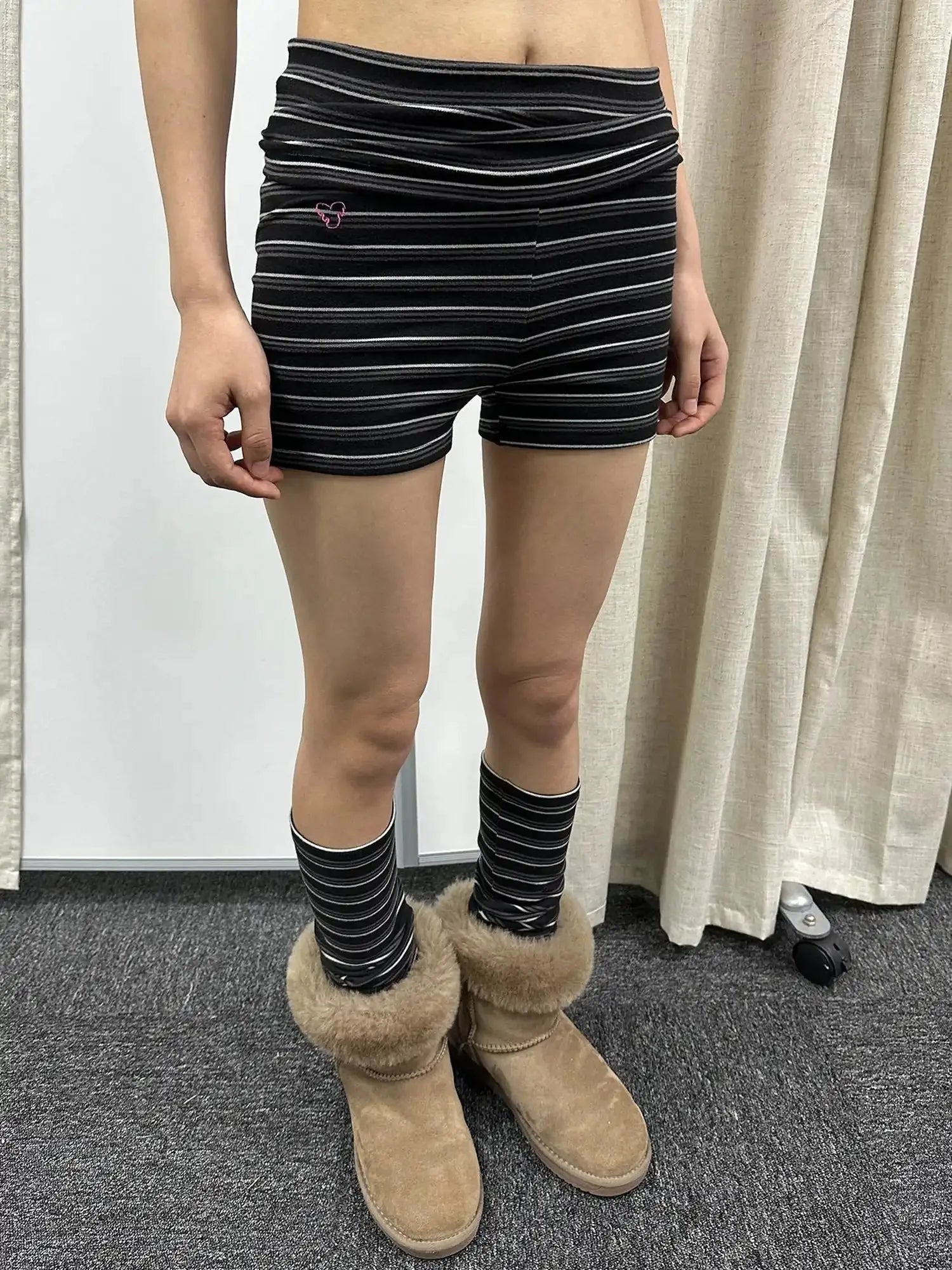 Crab Seal Rose High Waist Breton Leggings