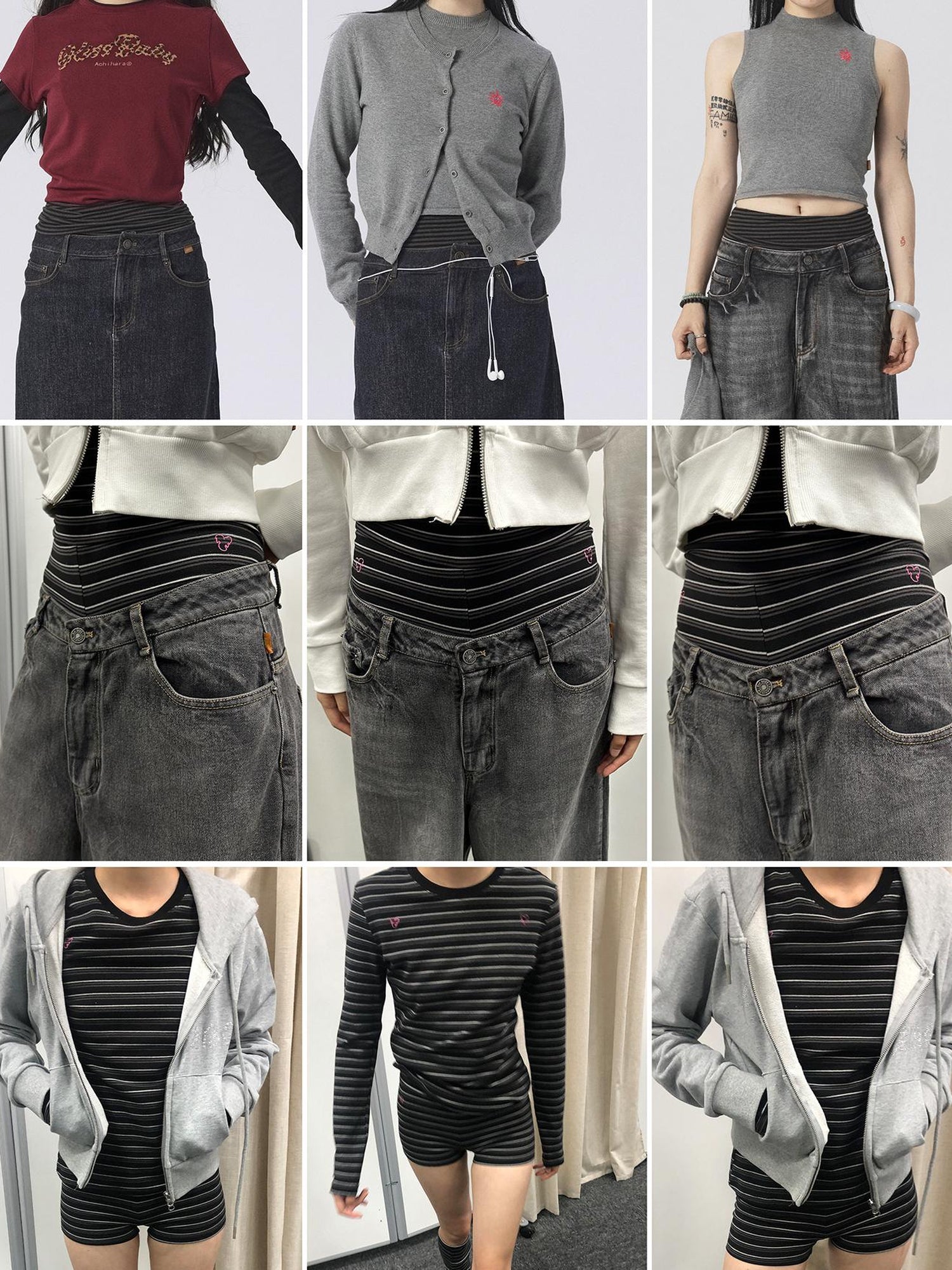 Achihara Crab Seal Rose High Waist Breton Leggings