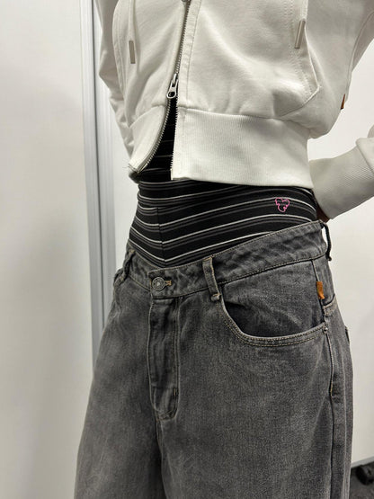 Achihara Crab Seal Rose High Waist Breton Leggings