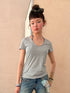 Achihara_Cropped_Raw_Hem_V-neck_Slim_Fit_Women&