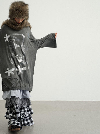 Achihara Dancing Bobo Monster Glitter Loose Tee