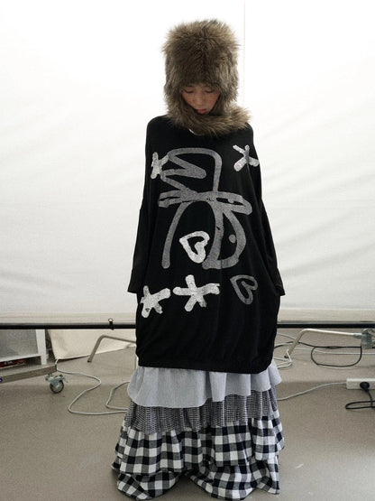 Dancing Bobo Monster Glitter Loose Tee
