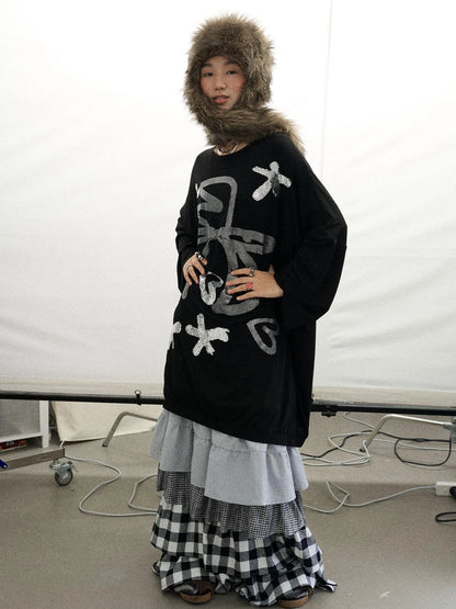 Dancing Bobo Monster Glitter Loose Tee