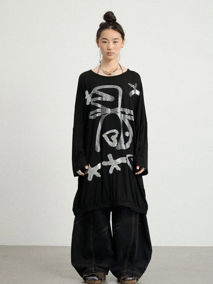 Dancing Bobo Monster Glitter Loose Tee