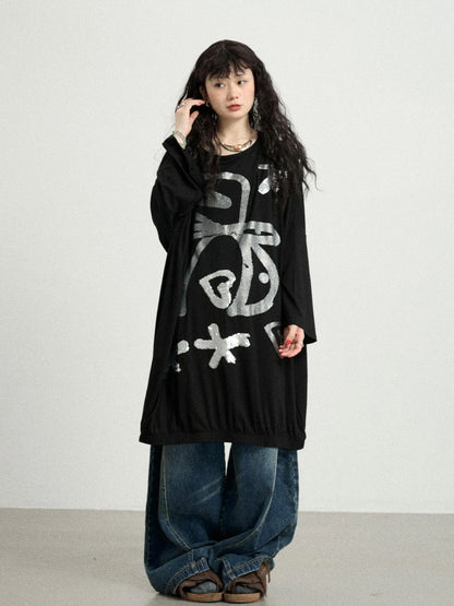 Dancing Bobo Monster Glitter Loose Tee