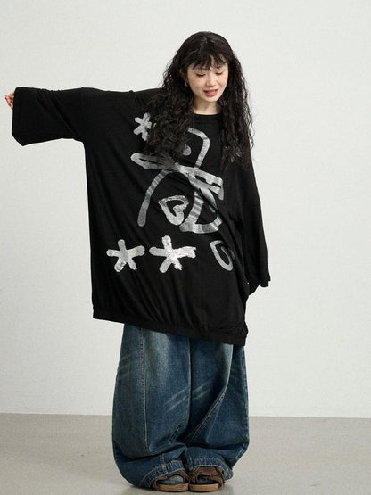 Dancing Bobo Monster Glitter Loose Tee