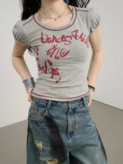 Dancing In Aurora Bubble Sleeve Tee