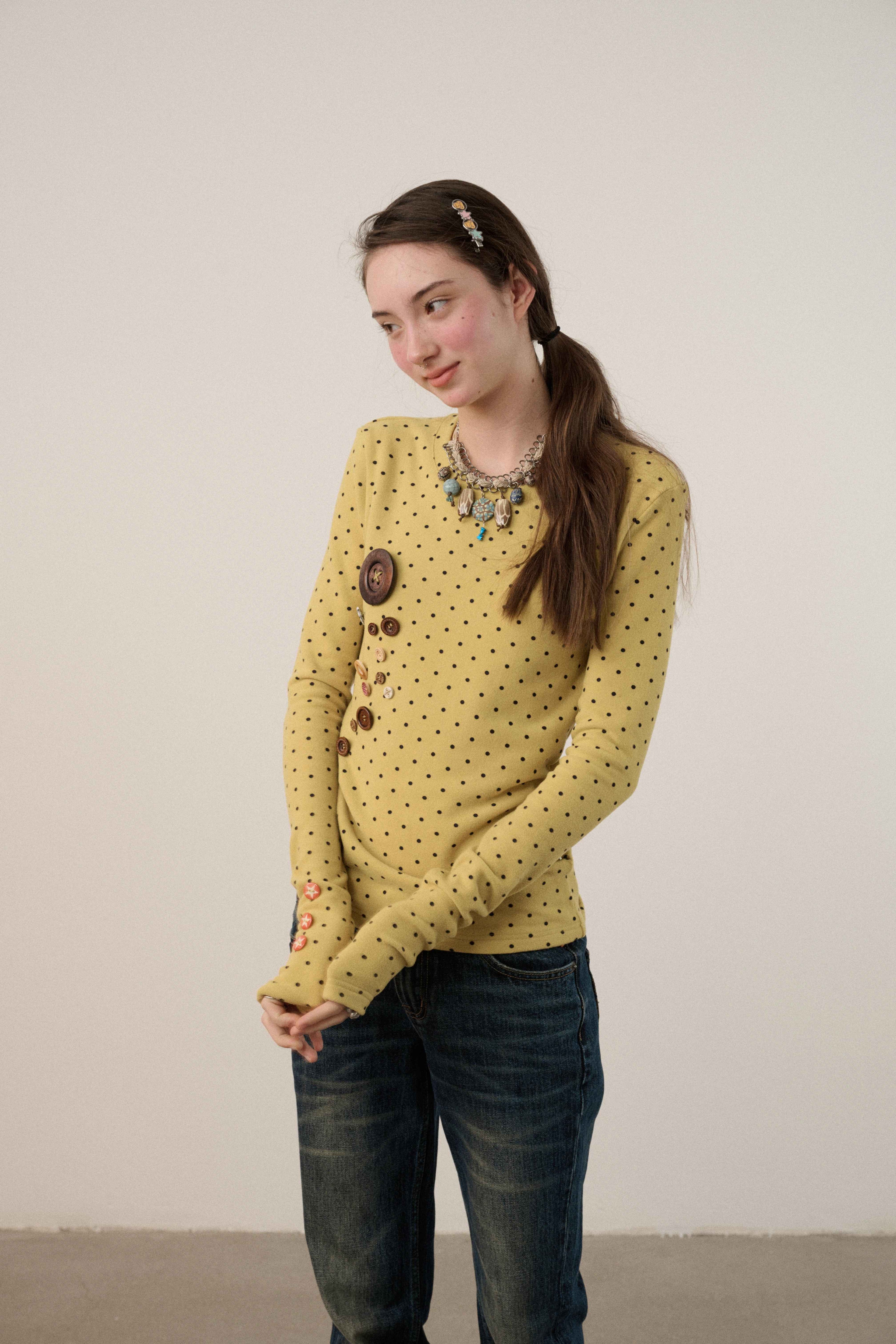 Achihara_Derong_Viscose_Spandex_Polka_Dot_Long_Sleeve_Straight_Fit_Women_T-Shirt_MISSTT