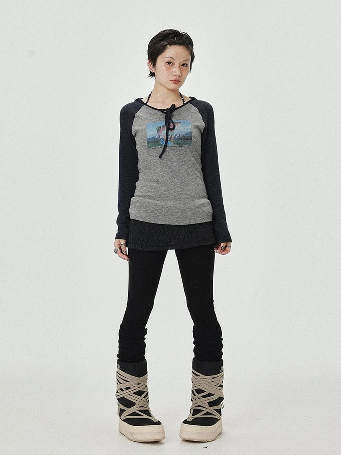 Devil Betta Earth Print Drop Shoulder Tee