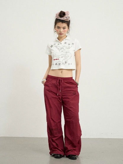Achihara Digital Dragon Polo Tee V-neck T-shirt Long-Sleeve-5