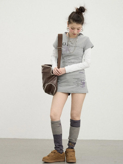 Distorted Pixel Stripe V Neck T Shirt Long Sleeve