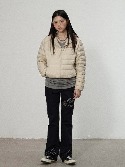 Distressed Denim With Rhinestone Flares