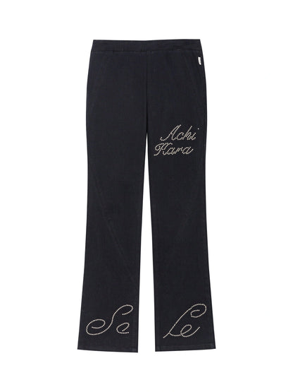 Distressed Denim With Rhinestone Flares