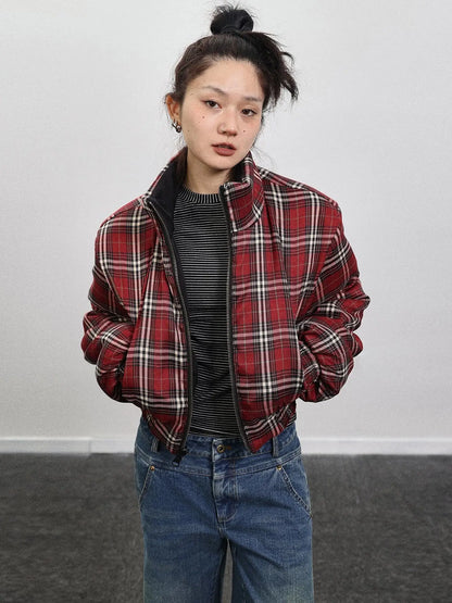 Double Face Plaid Quilted Jacket